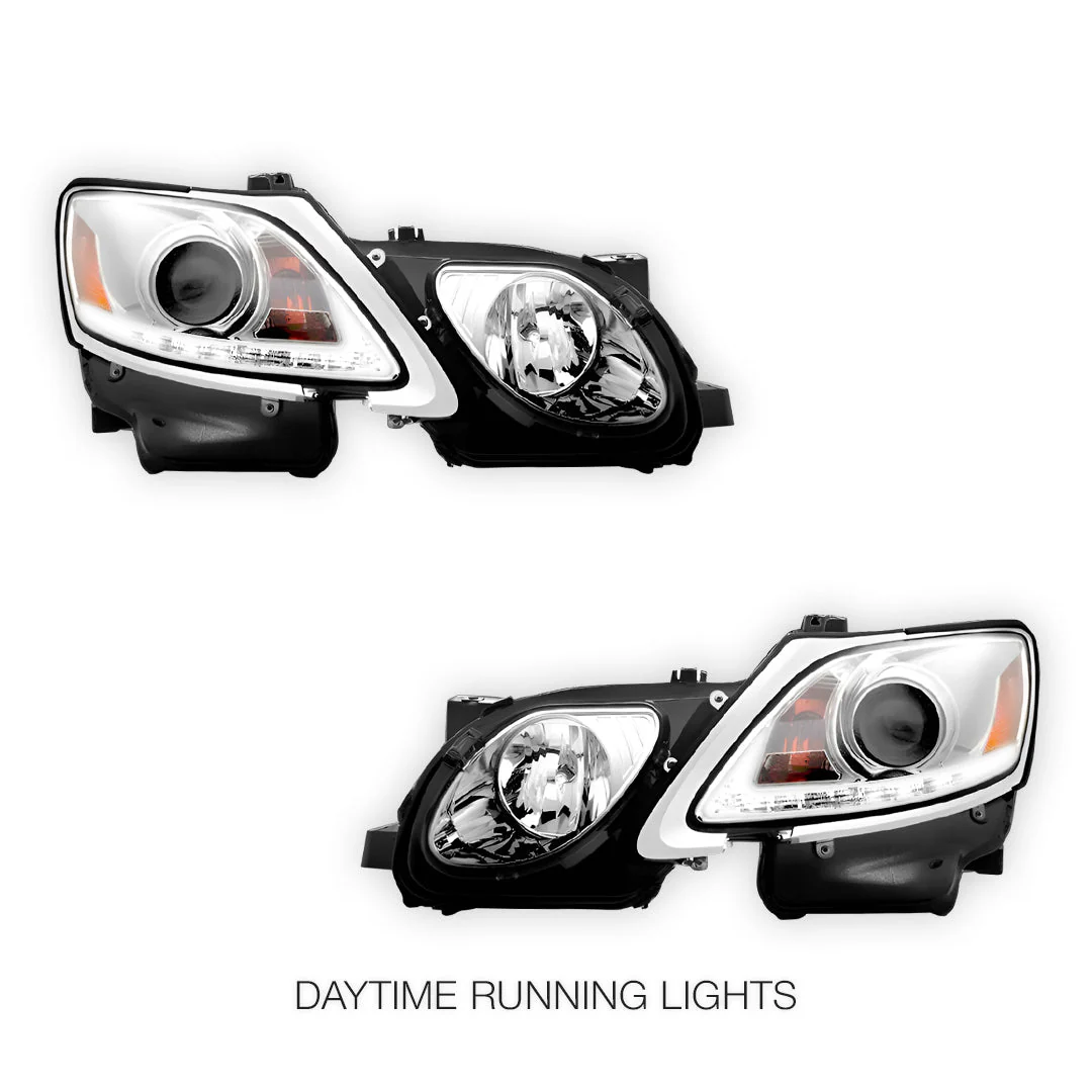 Lexus GS300 S190 (2005- 2010) HID / Xenon Model LED DRL Projector Headlights LH + RH - Image 8