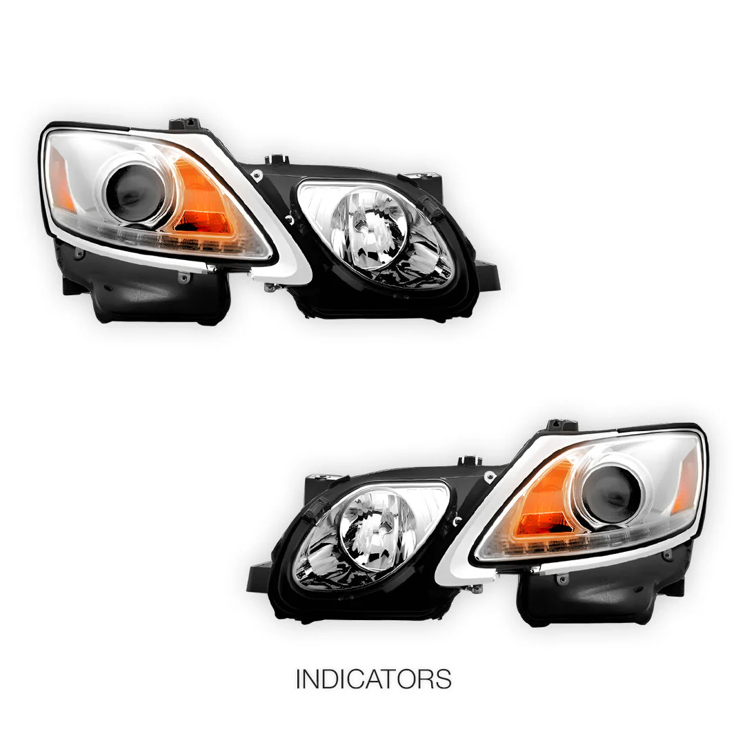 Lexus GS300 S190 (2005- 2010) HID / Xenon Model LED DRL Projector Headlights LH + RH - Image 9