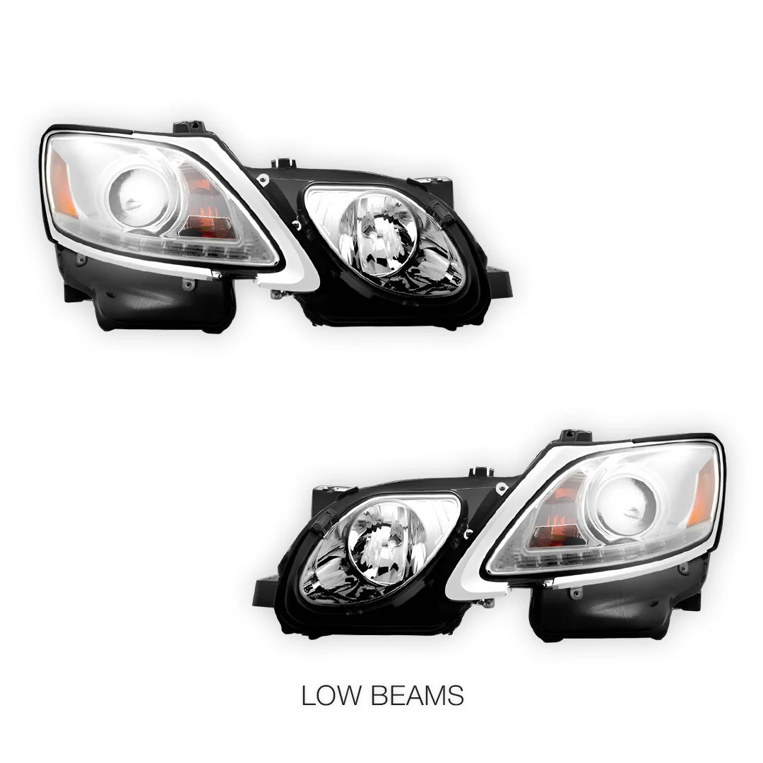 Lexus GS350 S190 (2005- 2010) HID / Xenon Model LED DRL Projector Headlights LH + RH - Image 11