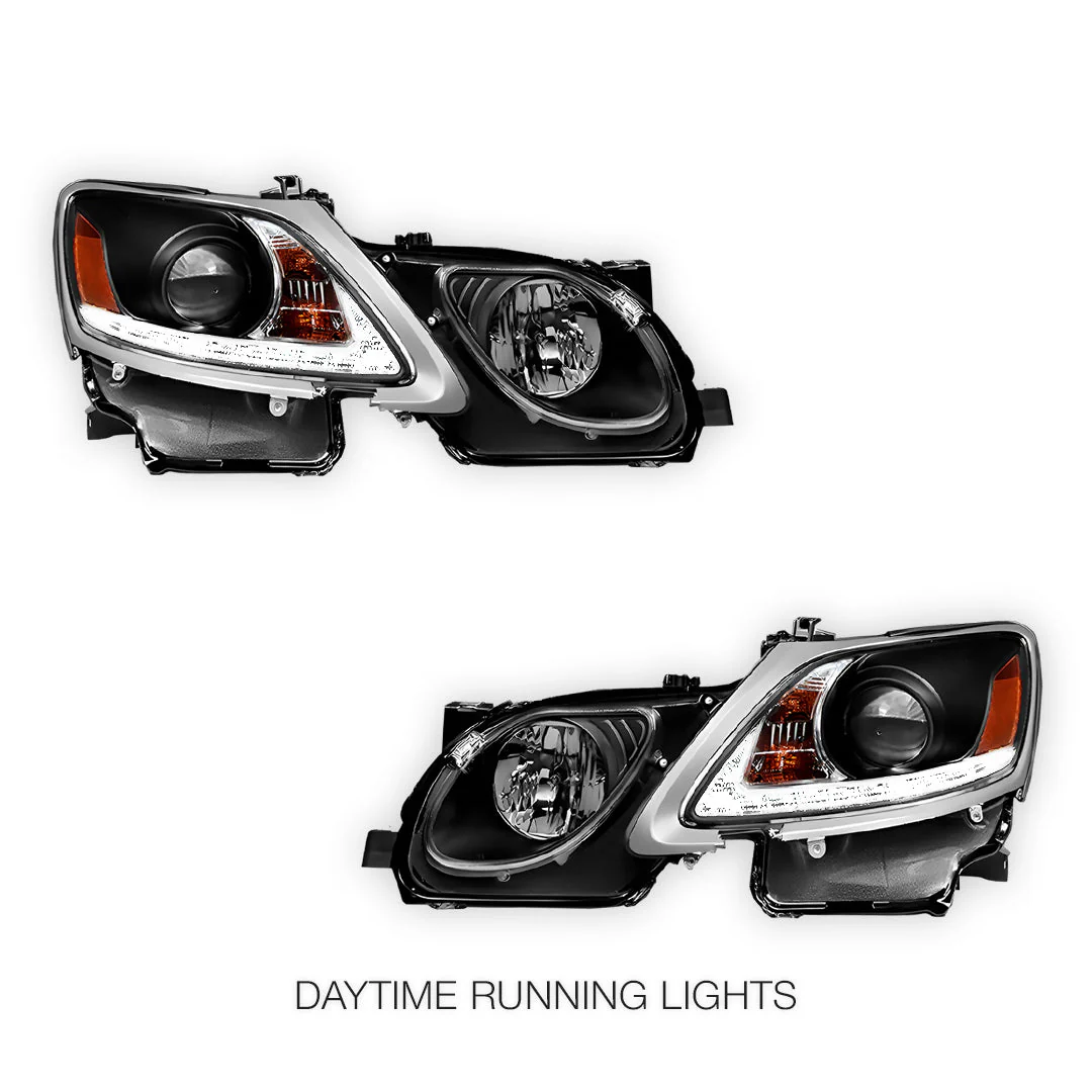 Lexus GS350 S190 (2005- 2010) HID / Xenon Model LED DRL Projector Headlights LH + RH - Image 3