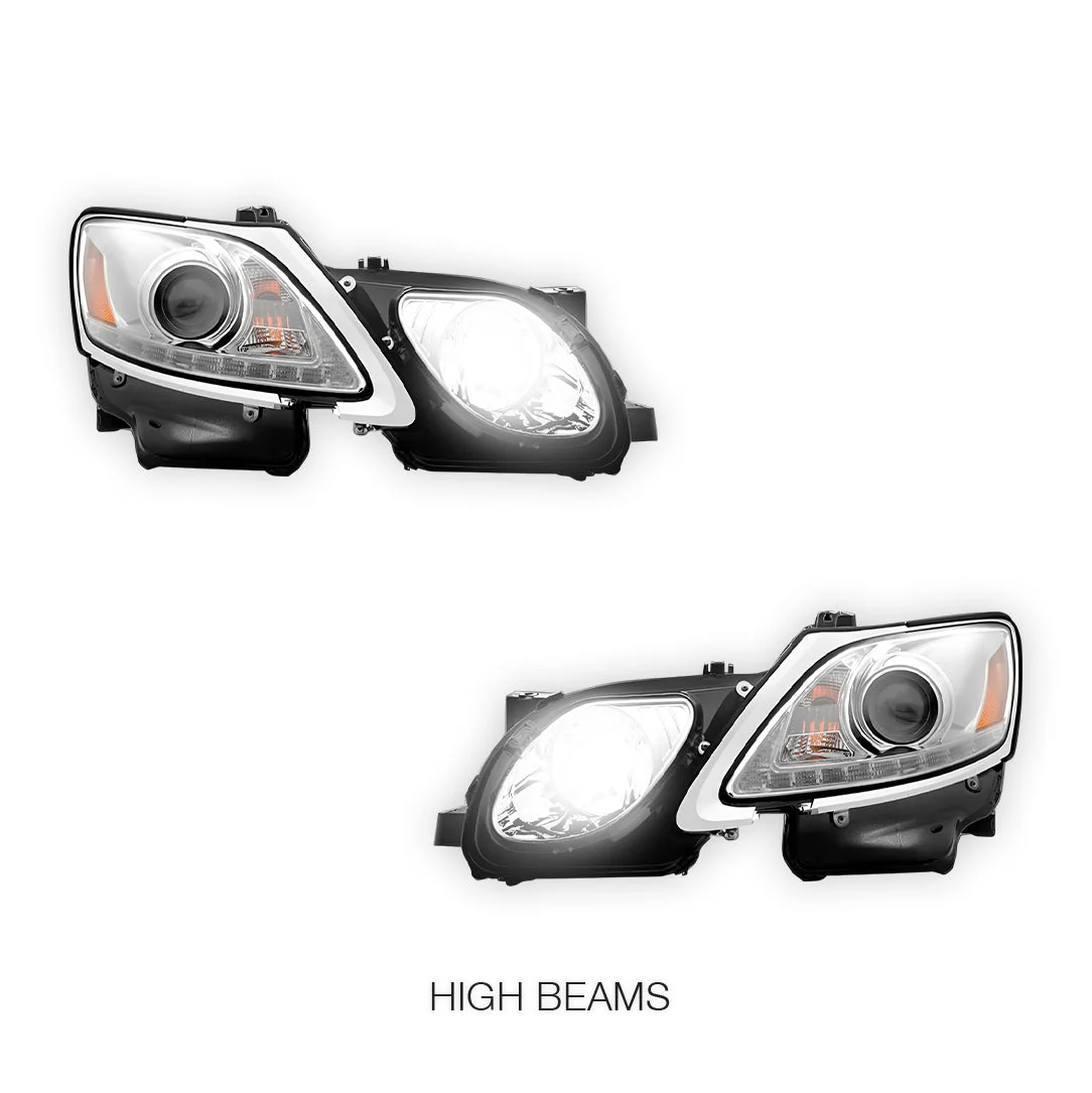 Lexus GS430 S190 (2005- 2010) HID / Xenon Model LED DRL Projector Headlights LH + RH - Image 11