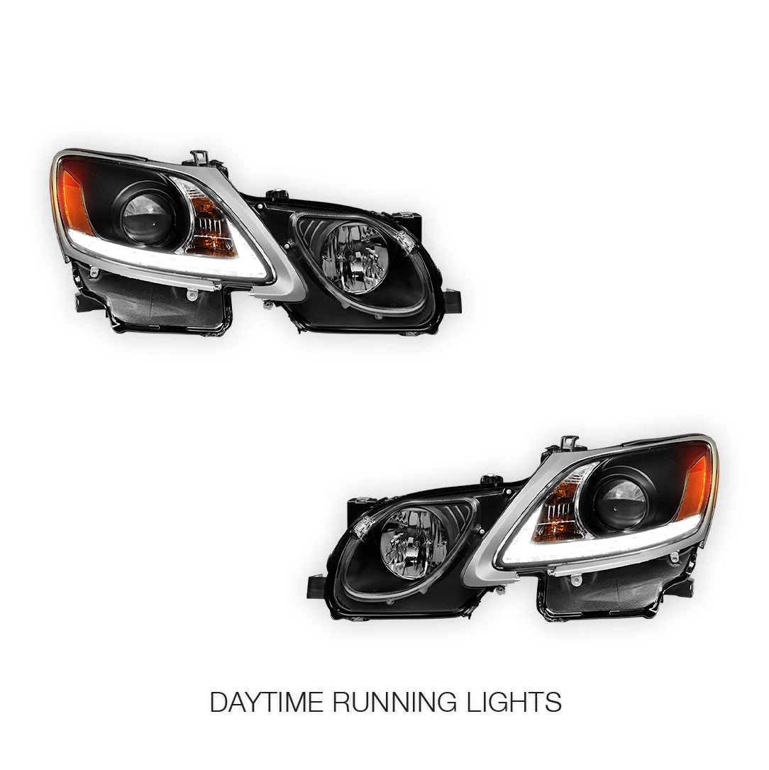 Lexus GS430 S190 (2005- 2010) HID / Xenon Model LED DRL Projector Headlights LH + RH - Image 3