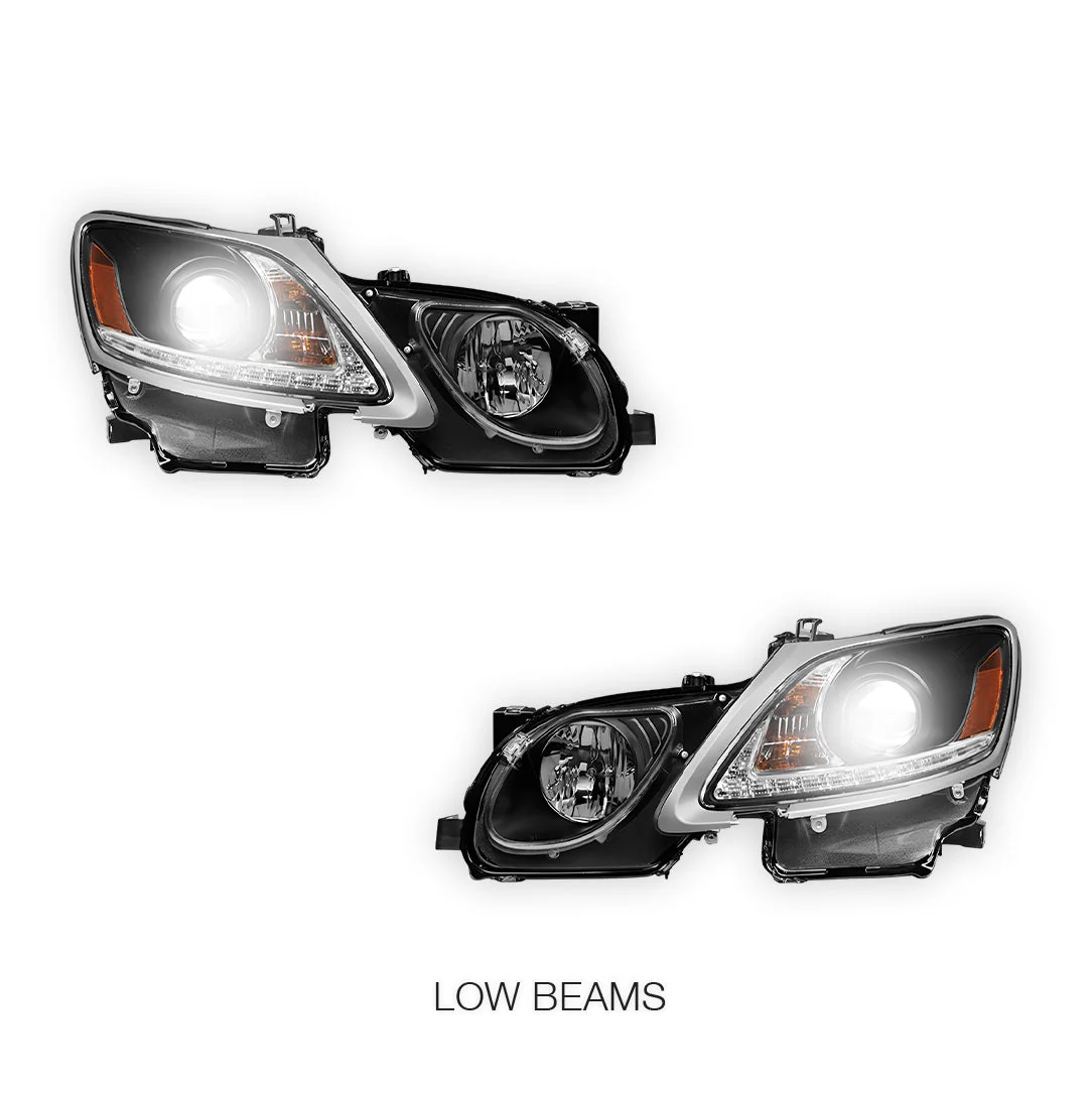 Lexus GS430 S190 (2005- 2010) HID / Xenon Model LED DRL Projector Headlights LH + RH - Image 5
