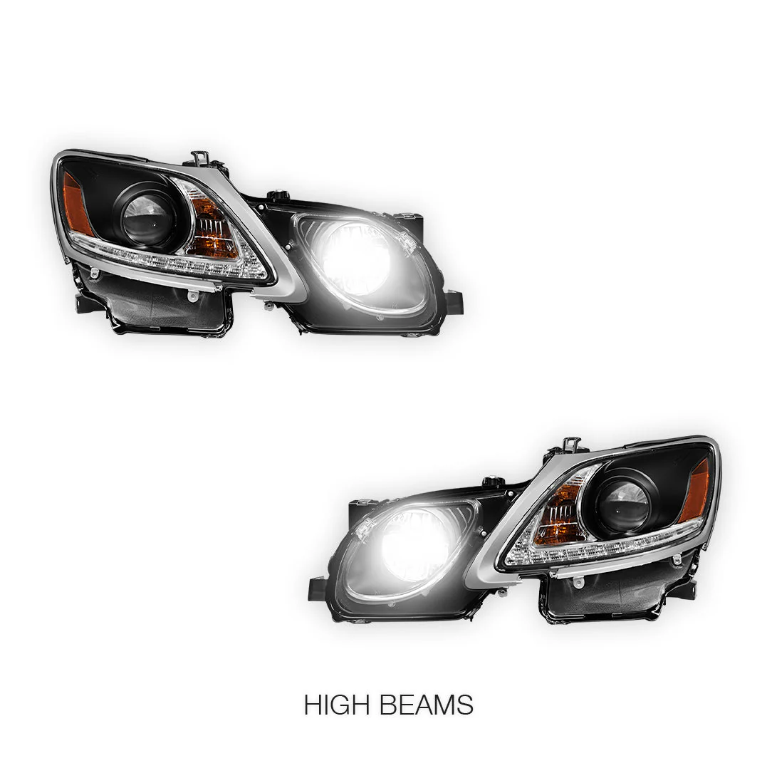 Lexus GS430 S190 (2005- 2010) HID / Xenon Model LED DRL Projector Headlights LH + RH - Image 6