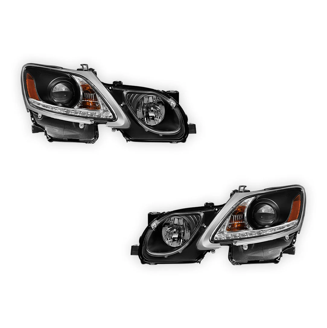 Lexus GS430 S190 (2005- 2010) HID / Xenon Model LED DRL Projector Headlights LH + RH - Image 7
