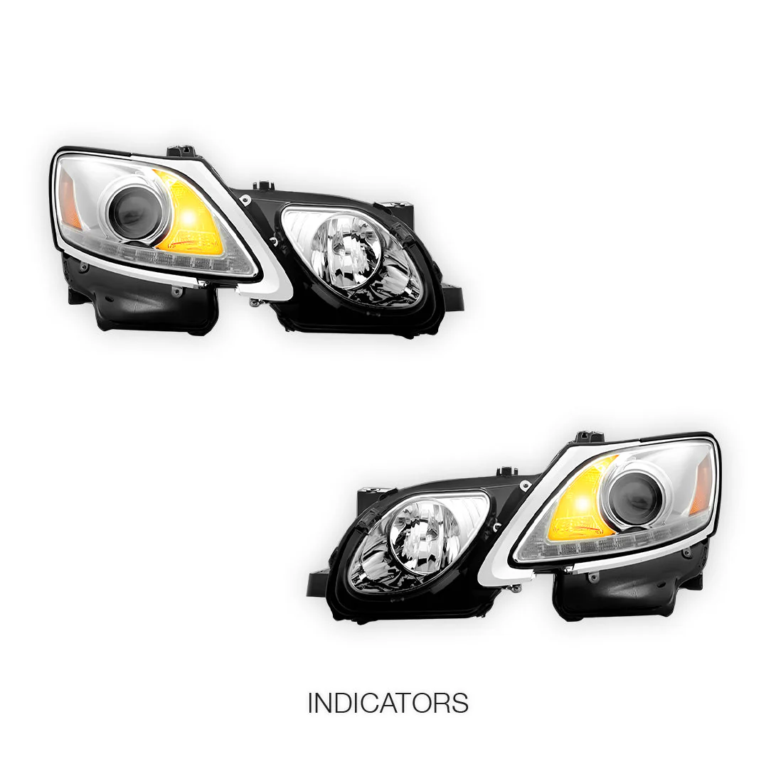 Lexus GS430 S190 (2005- 2010) HID / Xenon Model LED DRL Projector Headlights LH + RH - Image 9
