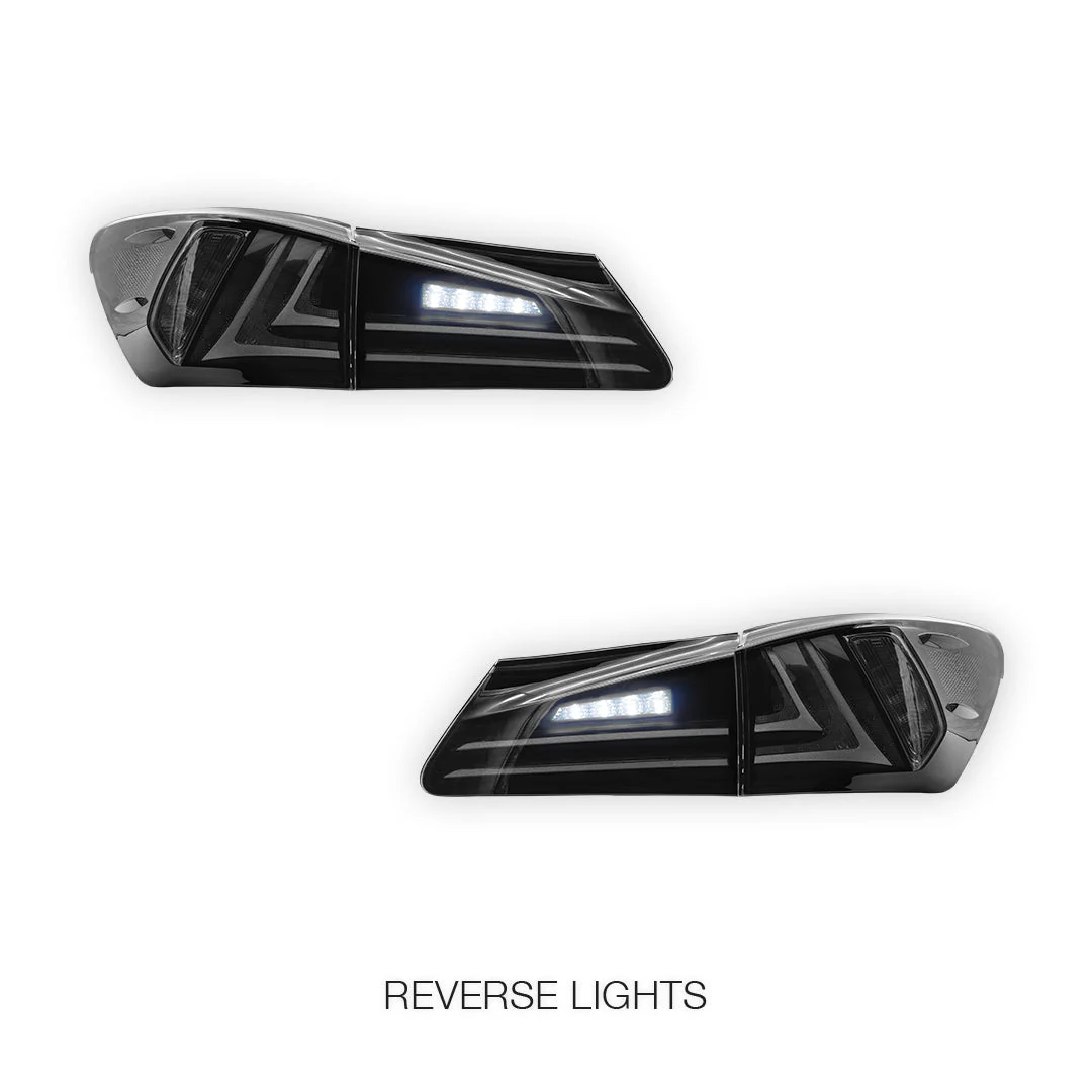 Lexus IS-F USE20 (2008 - 2015) Sequential Smoked Full LED Tail Lights LH + RH - Image 5
