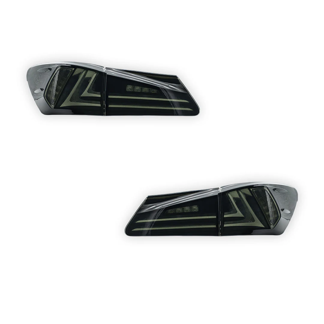 Lexus IS-F USE20 (2008 - 2015) Sequential Smoked Full LED Tail Lights LH + RH - Image 6