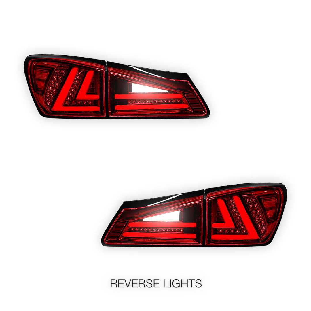 Lexus IS GSE20 (2005 - 2013) 3D Full LED Stripe Tail Lights LH + RH - Image 11