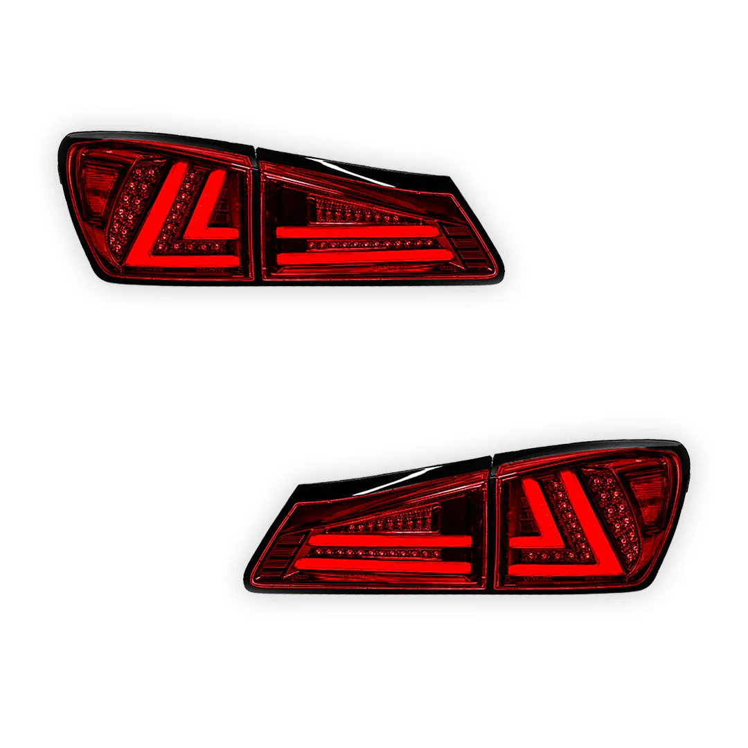 Lexus IS GSE20 (2005 - 2013) 3D Full LED Stripe Tail Lights LH + RH - Image 12