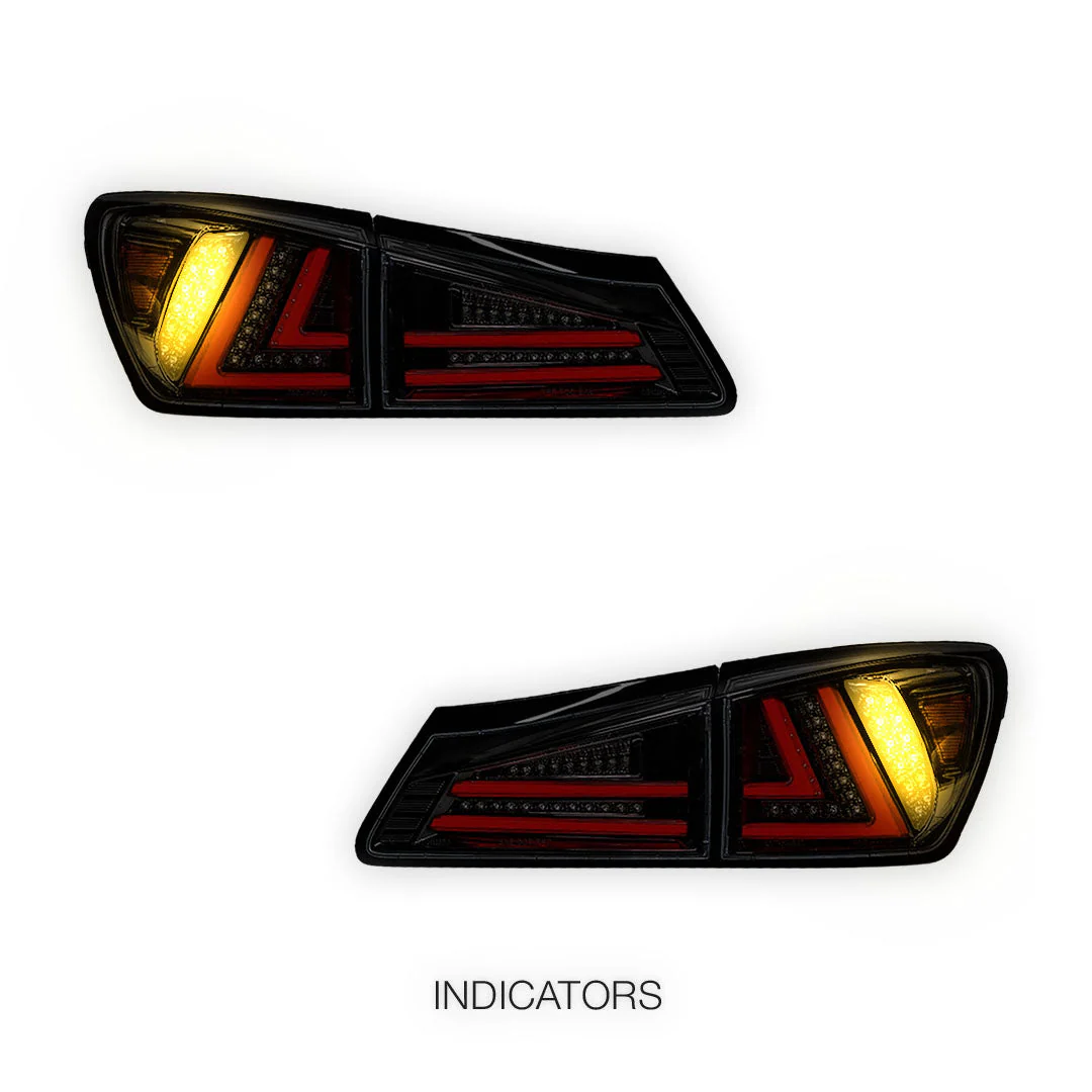 Lexus IS GSE20 (2005 - 2013) 3D Full LED Stripe Tail Lights LH + RH - Image 15