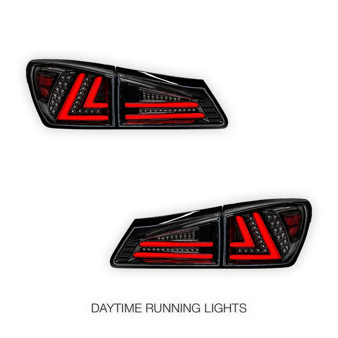 Lexus IS GSE20 (2005 - 2013) 3D Full LED Stripe Tail Lights LH + RH - Image 2