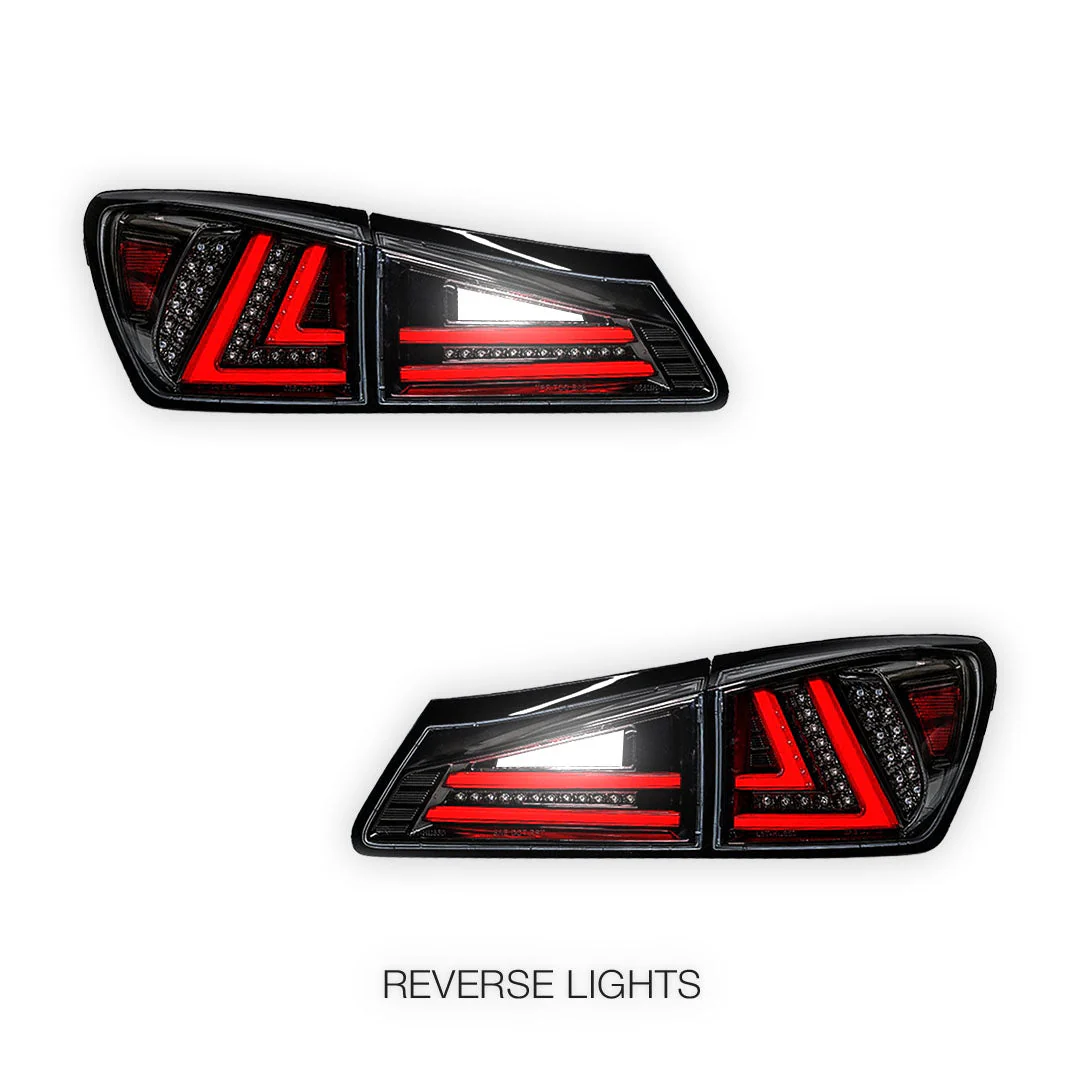 Lexus IS GSE20 (2005 - 2013) 3D Full LED Stripe Tail Lights LH + RH - Image 5