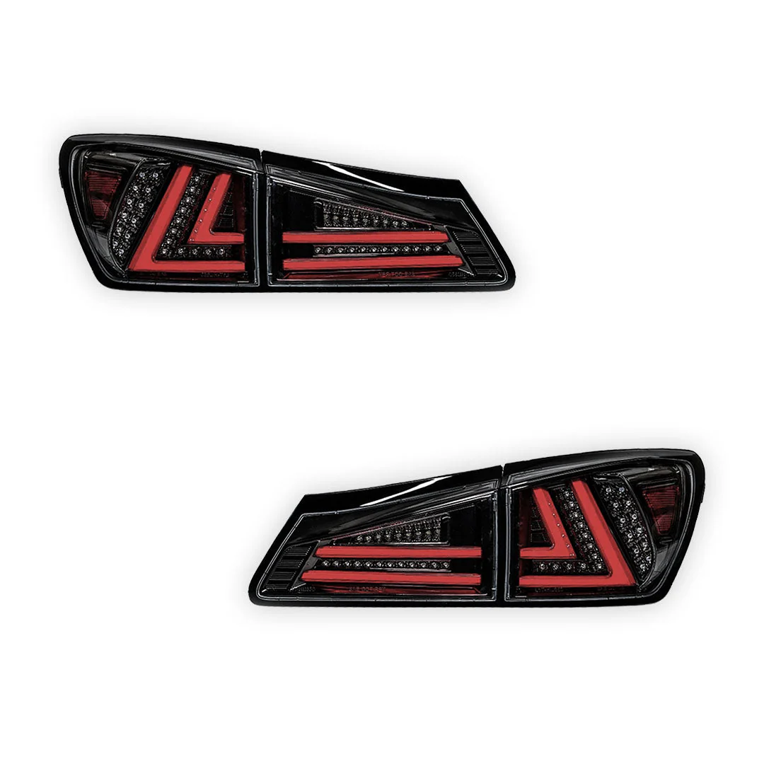 Lexus IS GSE20 (2005 - 2013) 3D Full LED Stripe Tail Lights LH + RH - Image 6
