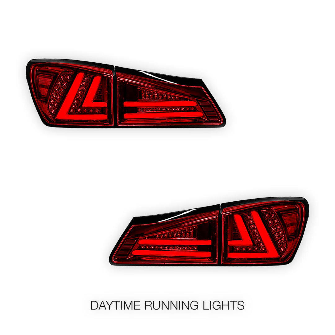 Lexus IS GSE20 (2005 - 2013) 3D Full LED Stripe Tail Lights LH + RH - Image 8