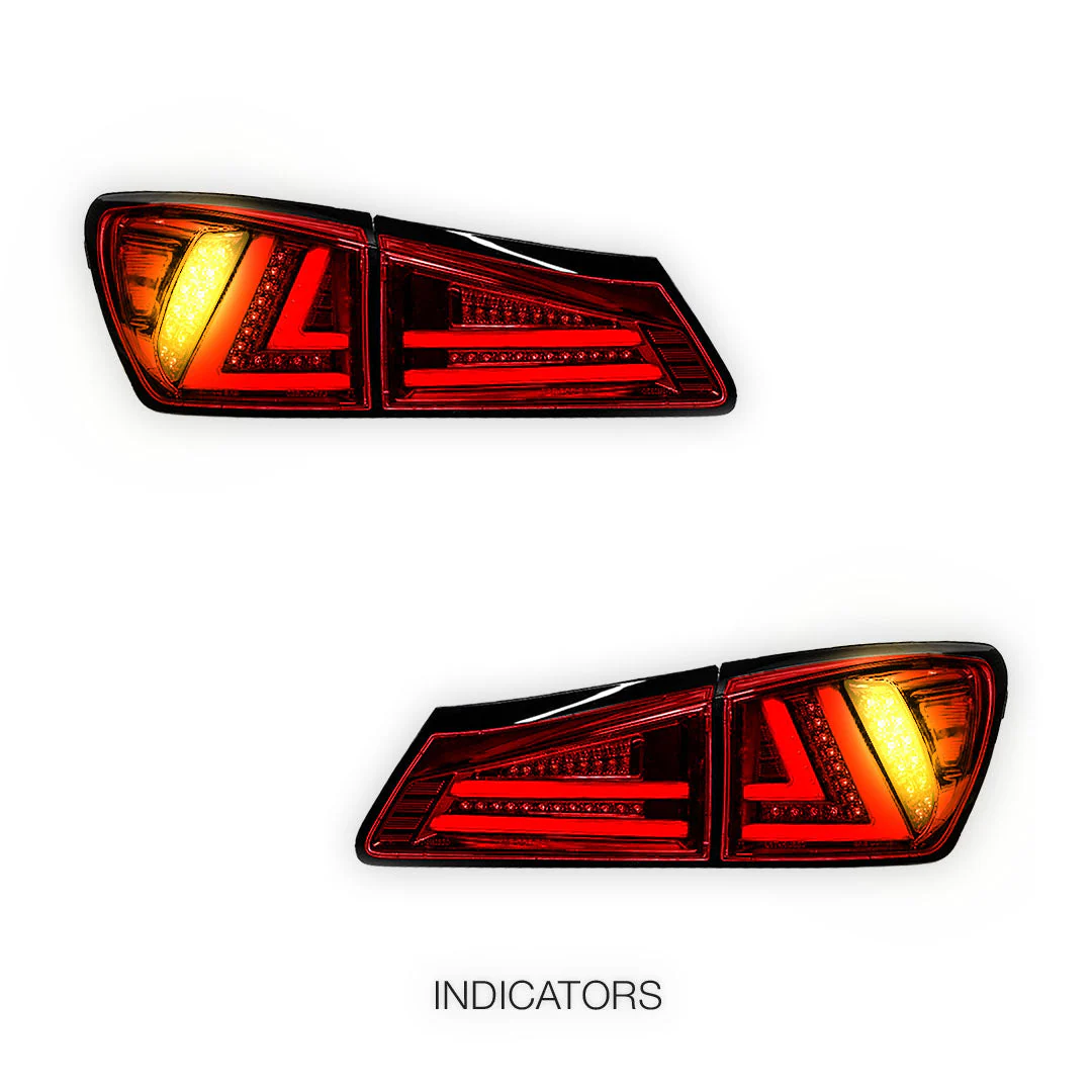 Lexus IS GSE20 (2005 - 2013) 3D Full LED Stripe Tail Lights LH + RH - Image 9
