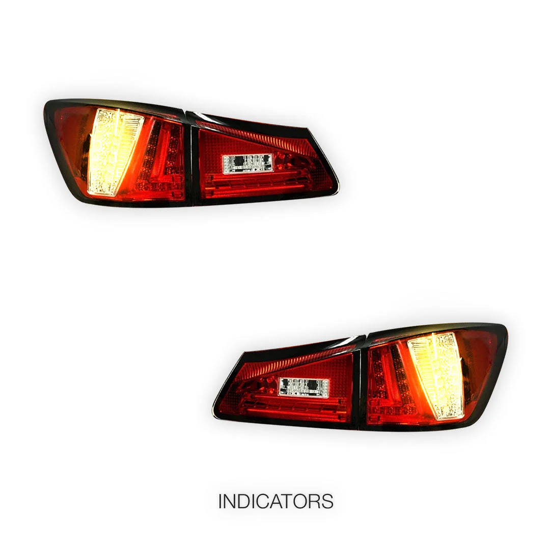 Lexus IS GSE20 (2005 - 2013) 3D LED Stripe Bar Tail Lights LH + RH - Image 3