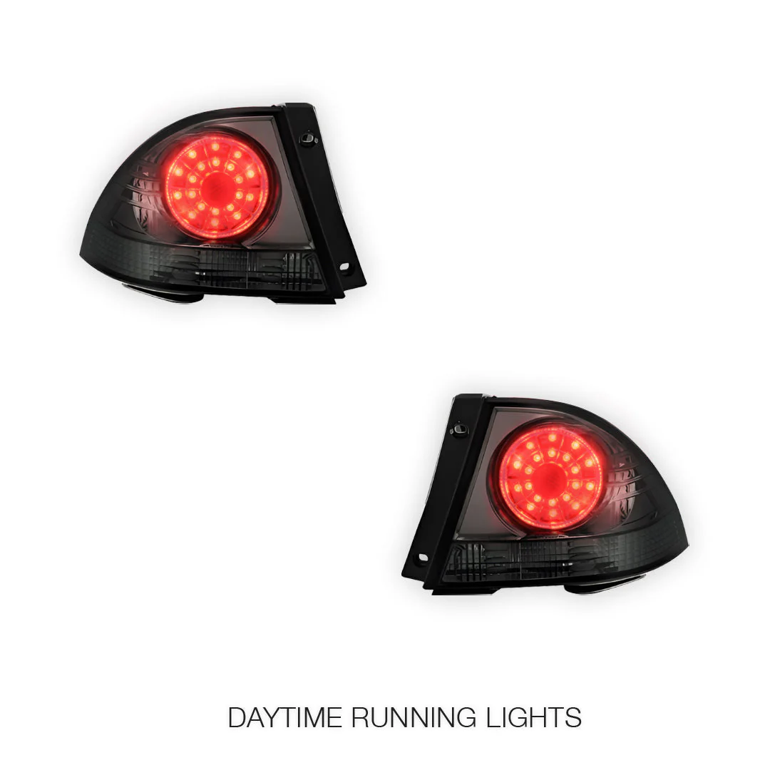 Lexus IS GXE10 (1998 - 2005) Smoked Black Altezza LED Tail Lights LH + RH - Image 2