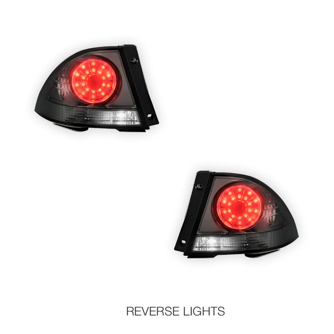 Lexus IS GXE10 (1998 - 2005) Smoked Black Altezza LED Tail Lights LH + RH - Image 5