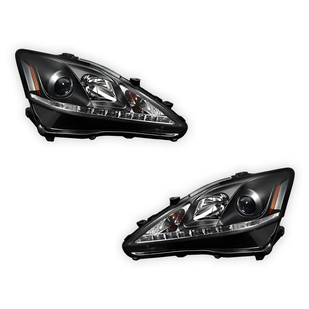 Lexus IS250 / IS350 GSE20 / GSE21 (2005 - 2013) LED DRL Projector Headlights LH + RH - Image 2