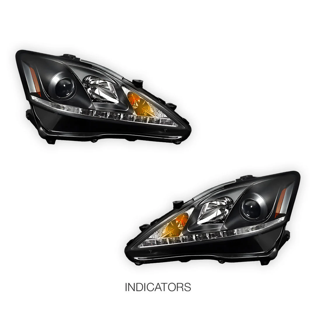 Lexus IS250 / IS350 GSE20 / GSE21 (2005 - 2013) LED DRL Projector Headlights LH + RH - Image 4