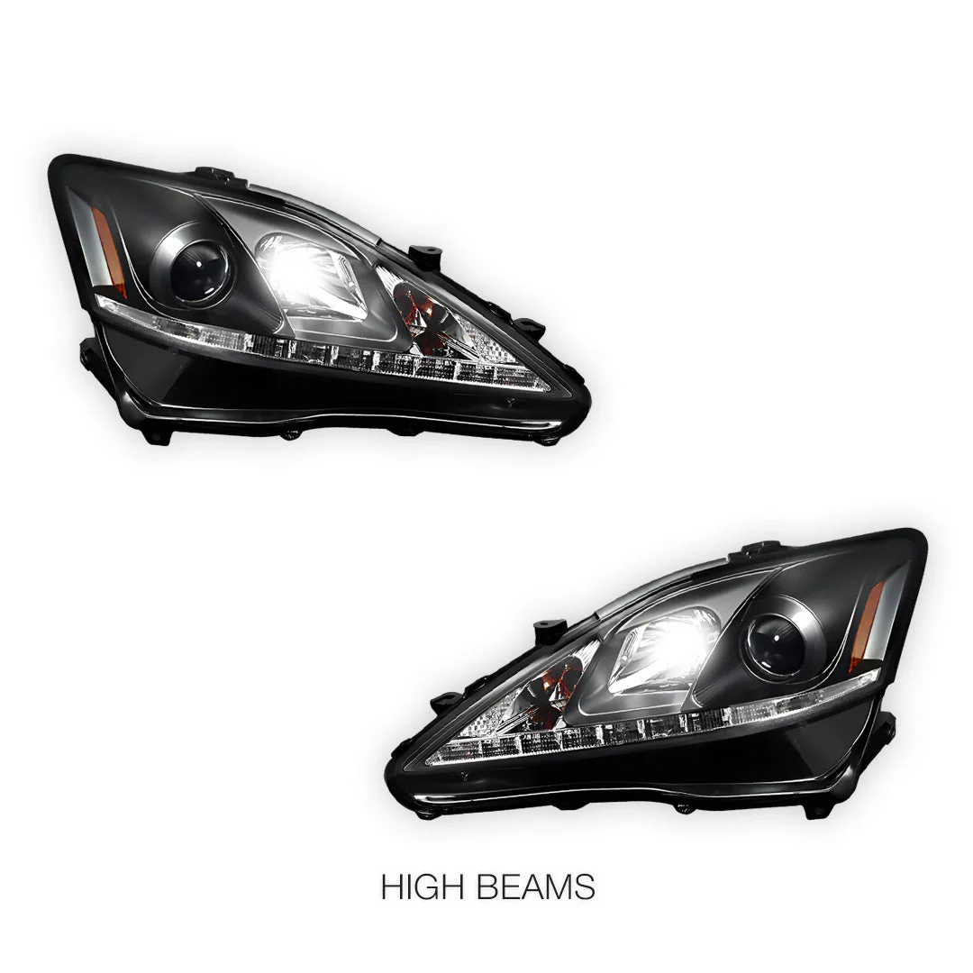 Lexus IS250 / IS350 GSE20 / GSE21 (2005 - 2013) LED DRL Projector Headlights LH + RH - Image 6