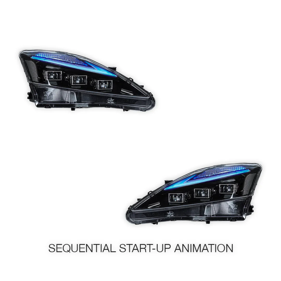 Lexus IS250 IS350 IS-F (2006 - 2013) Sequential Indicator Blue Headlights LH + RH - Image 3