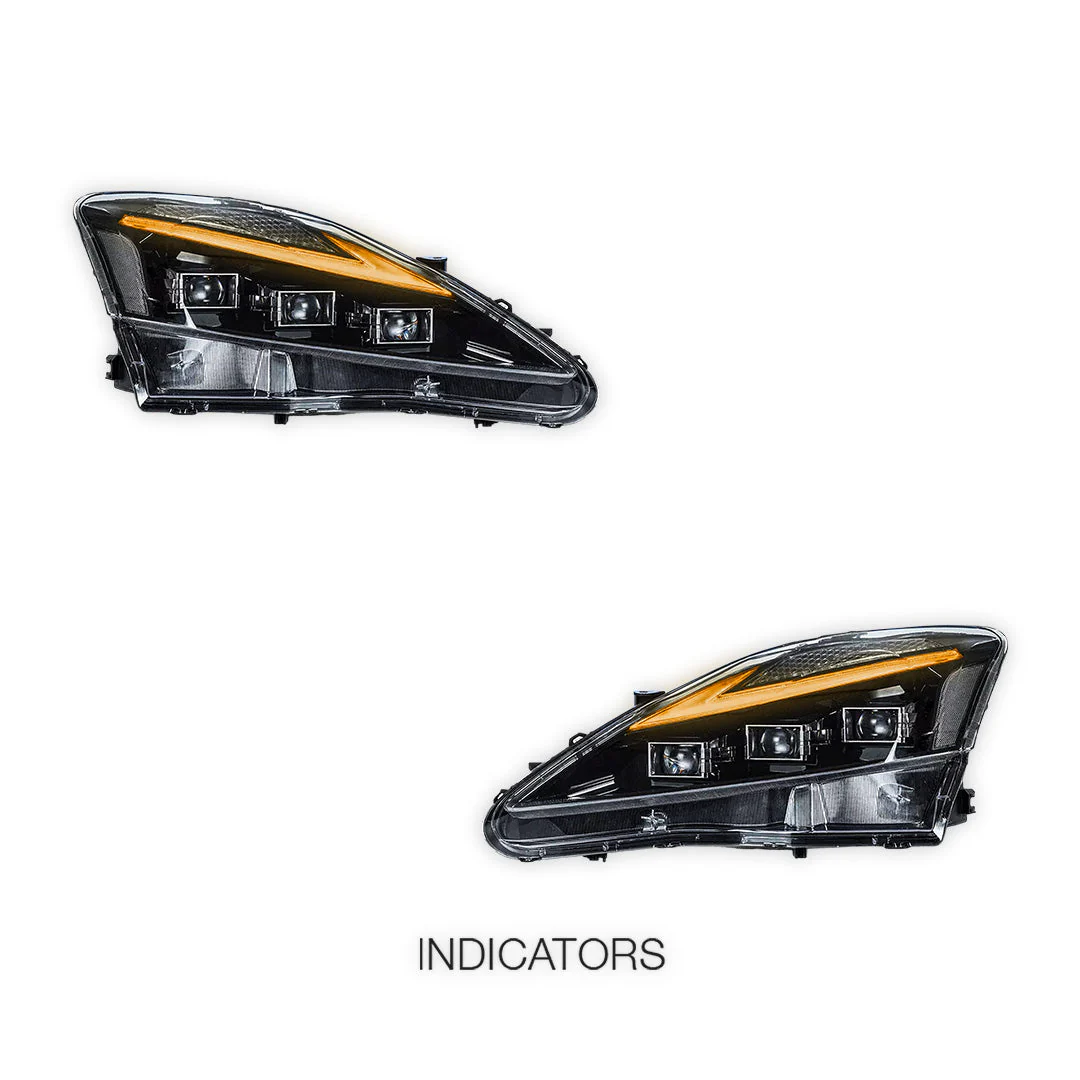 Lexus IS250 IS350 IS-F (2006 - 2013) Sequential Indicator Blue Headlights LH + RH - Image 4