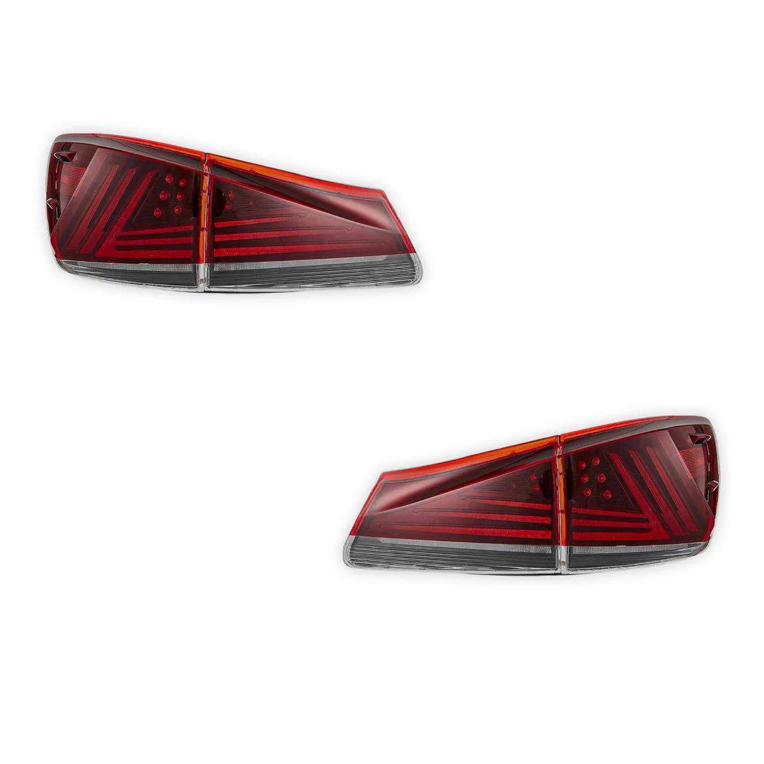 Lexus IS350 GSE21 (2006 - 2012) Sequential Red Full LED Tail Lights LH + RH - Image 6