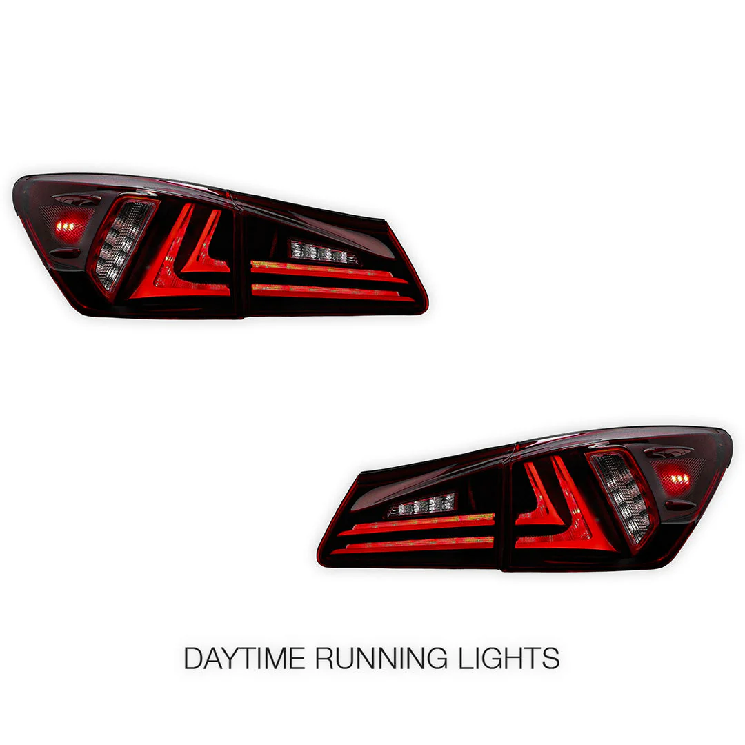 Lexus IS350 GSE21 / GSE31 (2006 - 2013) Sequential Red Full LED Tail Lights LH + RH - Image 2