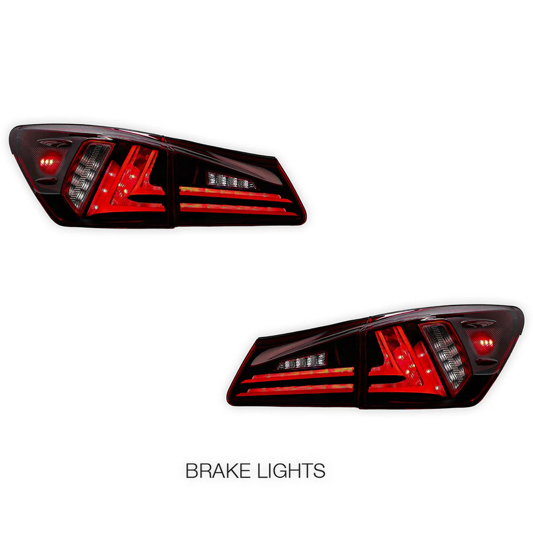 Lexus IS350 GSE21 / GSE31 (2006 - 2013) Sequential Red Full LED Tail Lights LH + RH - Image 3