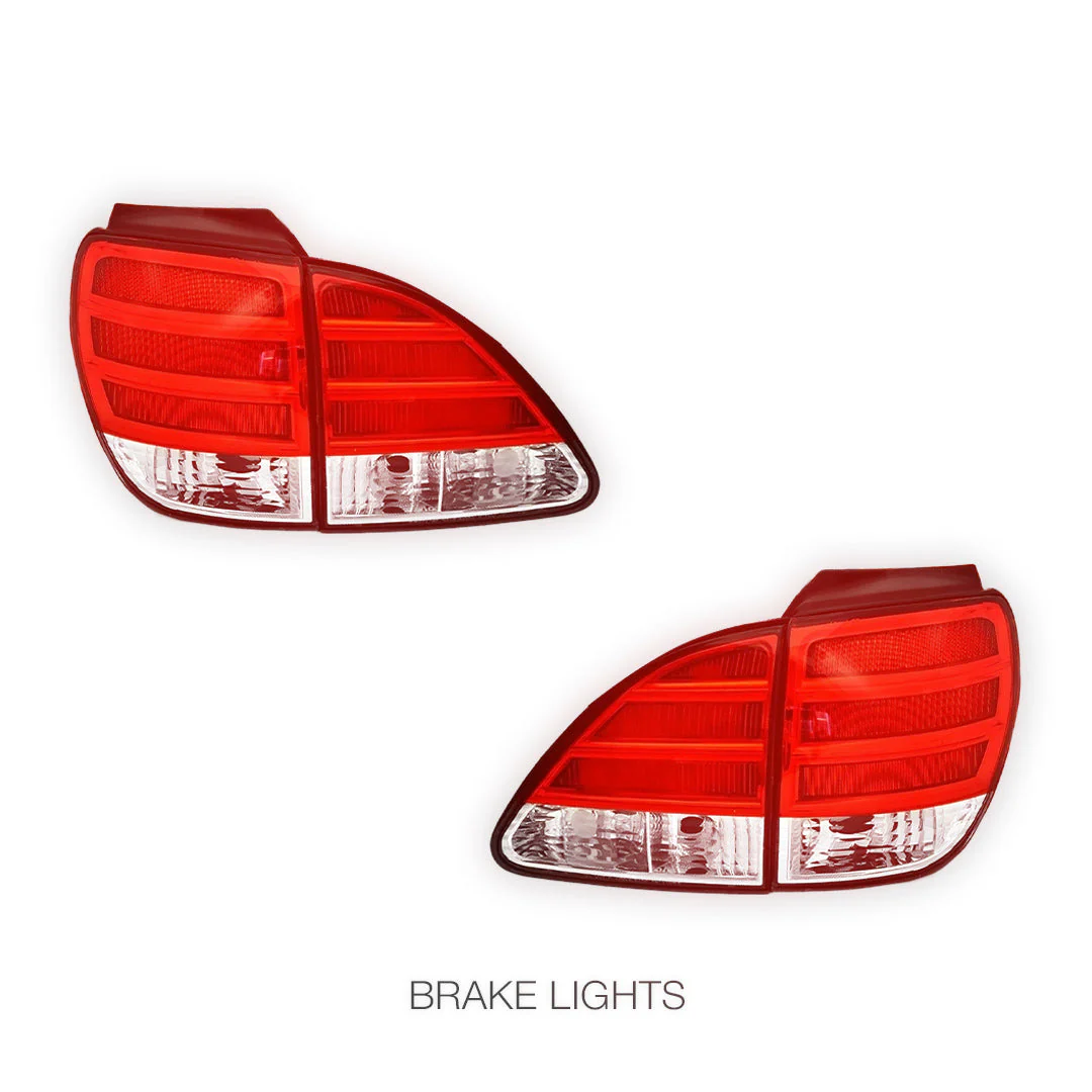 Lexus RX GSU / MCU / MHU (1999 - 2003) Clear Red LED Tail Lights with Garnish LH + RH - Image 4