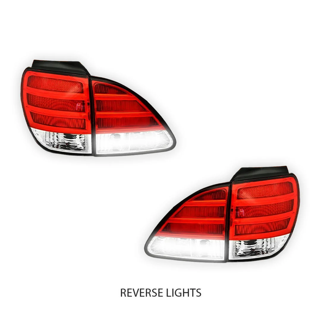Lexus RX GSU / MCU / MHU (1999 - 2003) Clear Red LED Tail Lights with Garnish LH + RH - Image 5