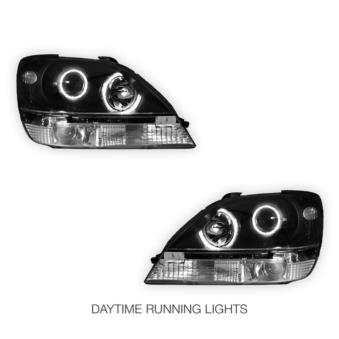 Lexus RX300 MCU (1999 - 2003) CCFL Angel Eyes-Projector Headlights LH + RH - Image 3