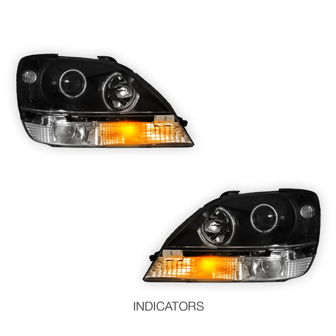 Lexus RX300 MCU (1999 - 2003) CCFL Angel Eyes-Projector Headlights LH + RH - Image 4