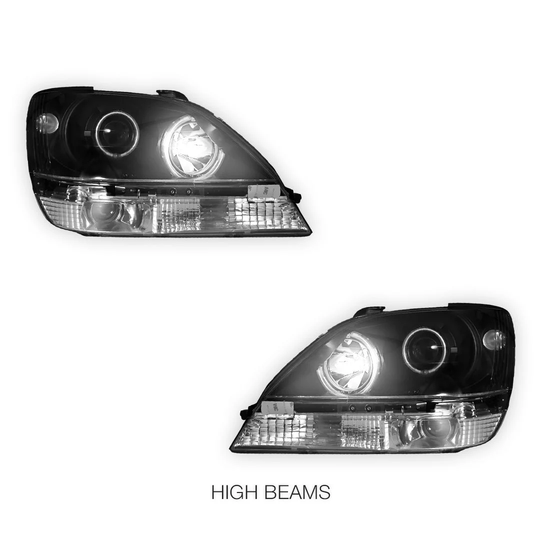 Lexus RX300 MCU (1999 - 2003) CCFL Angel Eyes-Projector Headlights LH + RH - Image 6
