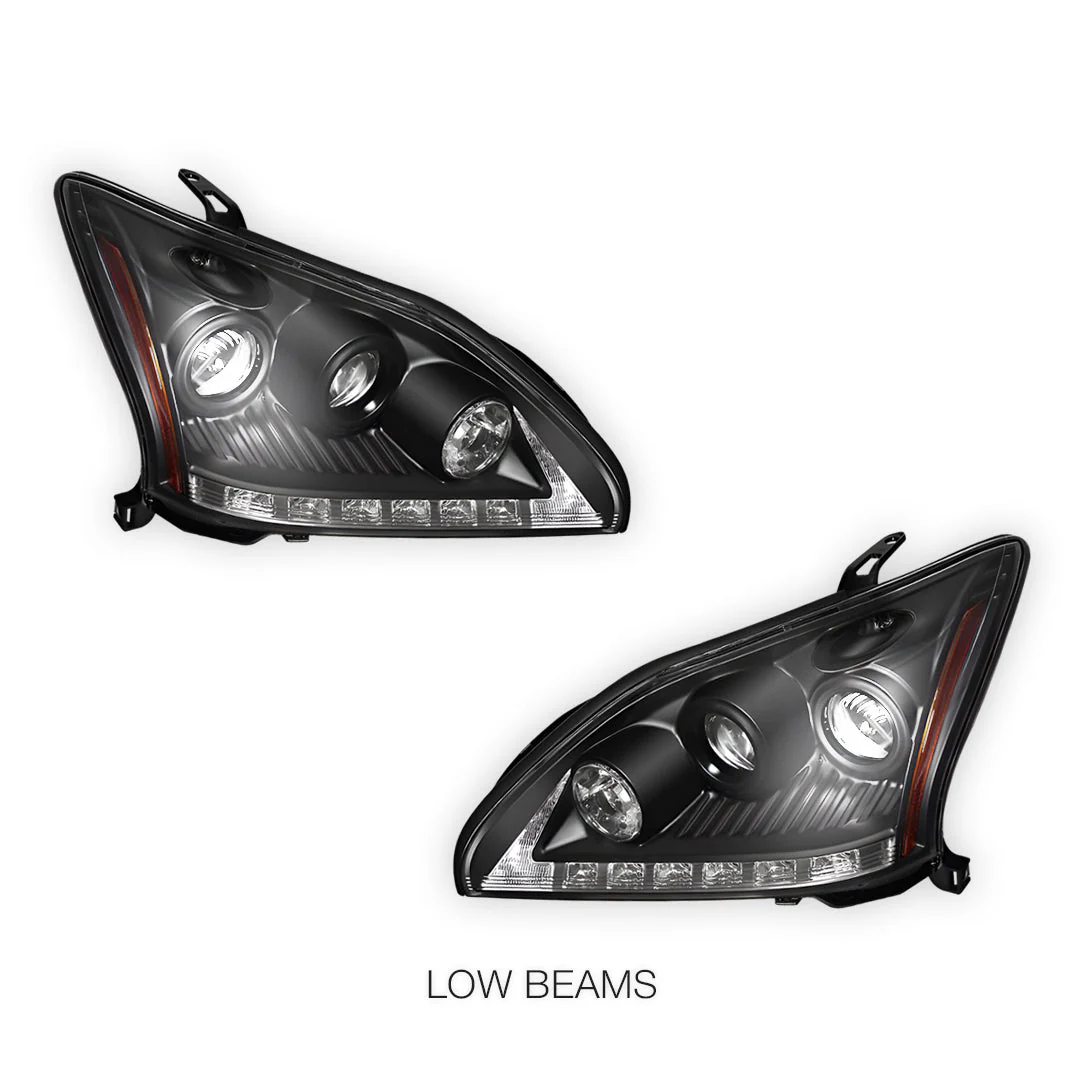 Lexus RX330 MCU33 / MCU38 (2003 - 2006) LED DRL & CCFL-Angel Eyes Projector Headlights LH + RH - Image 11