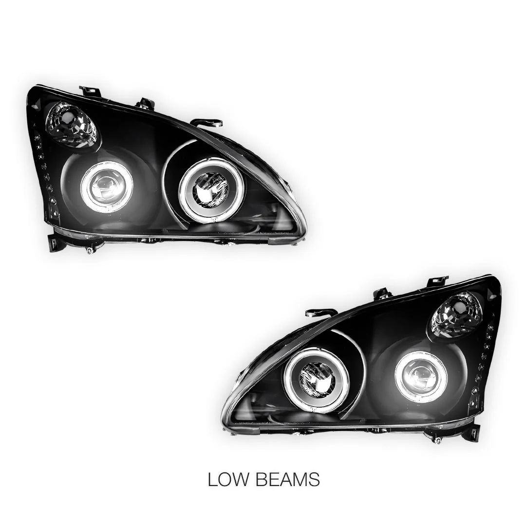Lexus RX330 MCU33 / MCU38 (2003 - 2006) LED DRL & CCFL-Angel Eyes Projector Headlights LH + RH - Image 5