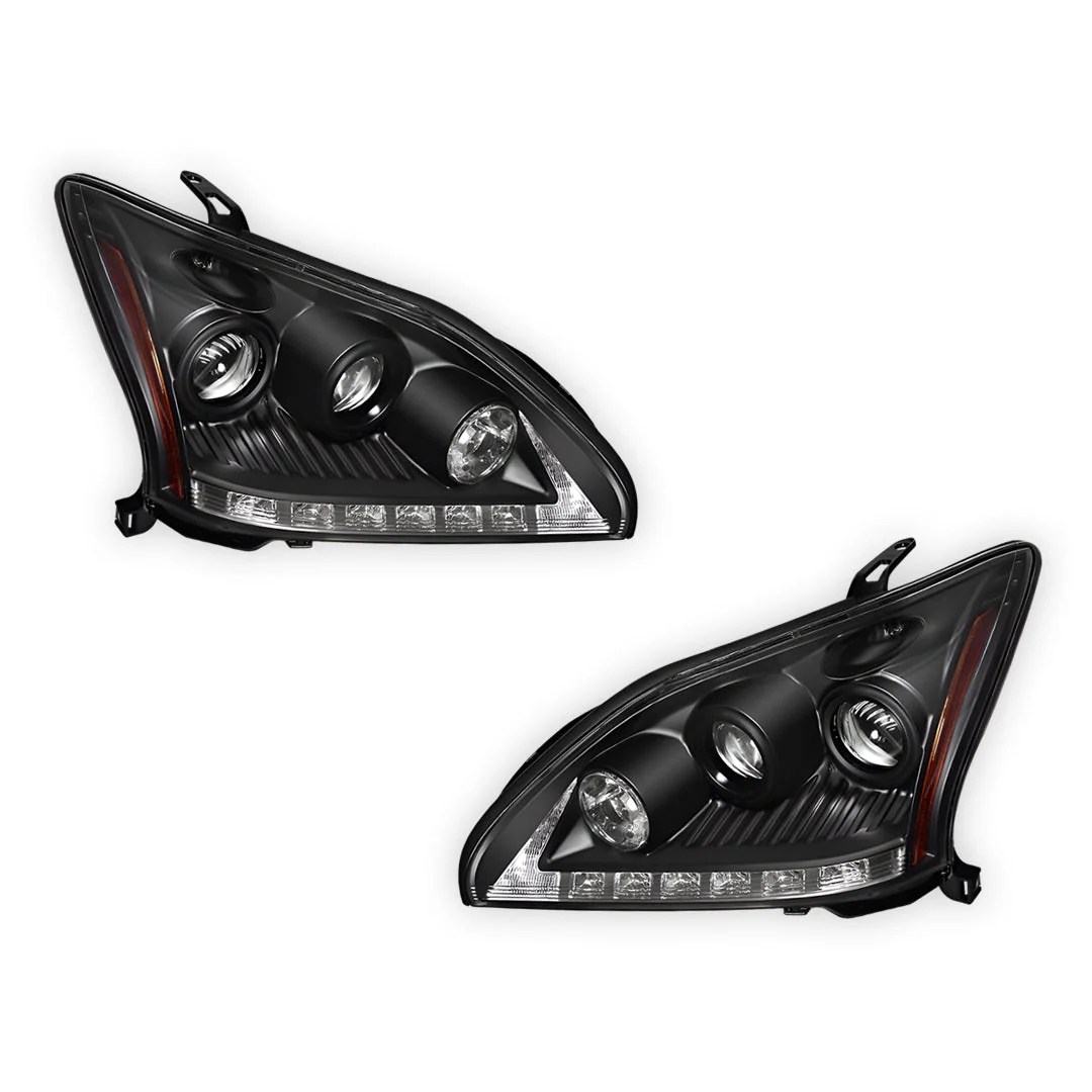 Lexus RX330 MCU33 / MCU38 (2003 - 2006) LED DRL & CCFL-Angel Eyes Projector Headlights LH + RH - Image 8