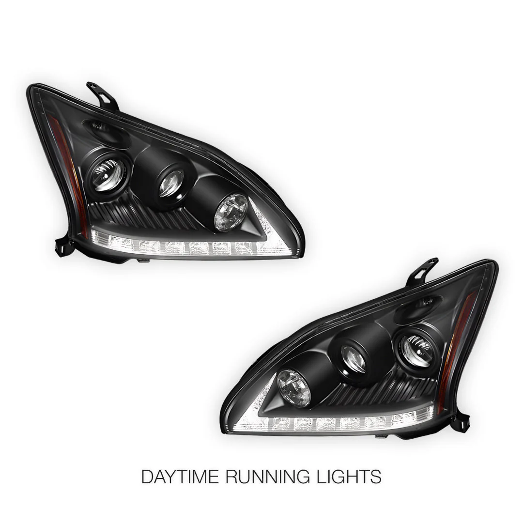 Lexus RX330 MCU33 / MCU38 (2003 - 2006) LED DRL & CCFL-Angel Eyes Projector Headlights LH + RH - Image 9
