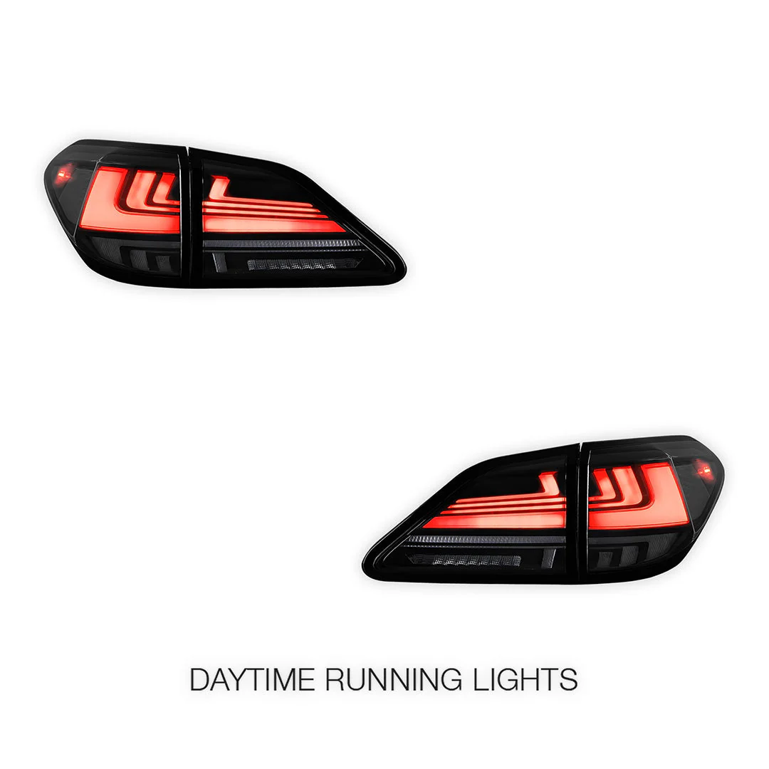 Lexus RX350 GGL15 (2012 - 2014) Sequential Black Smoked LED Tail Lights LH + RH - Image 2