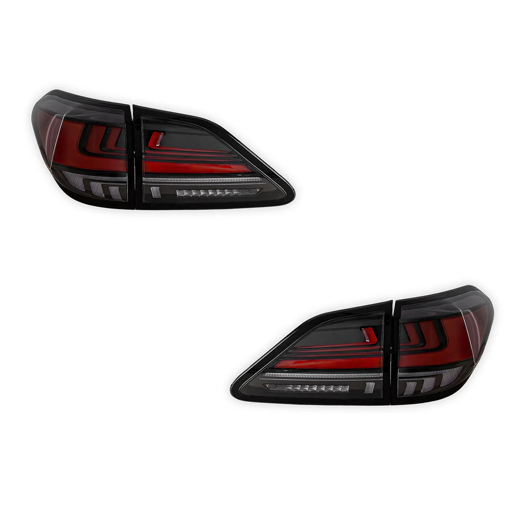 Lexus RX350 GGL15 (2012 - 2014) Sequential Red Smoked LED Tail Lights LH + RH - Image 6