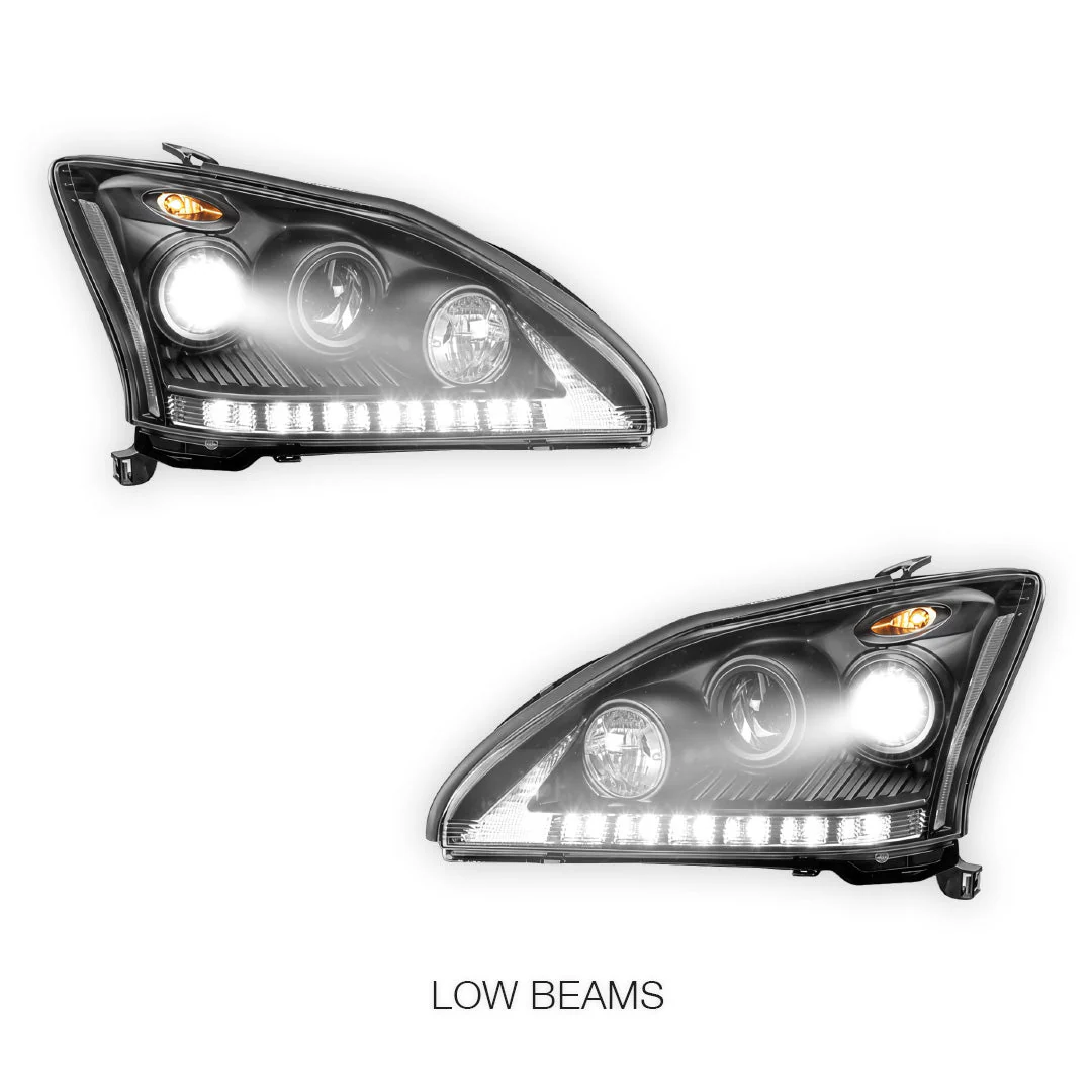 Lexus RX350 GSU30 / MCU35 (2006 - 2008) LED DRL & CCFL-Angel Eyes Projector Headlights LH + RH - Image 10