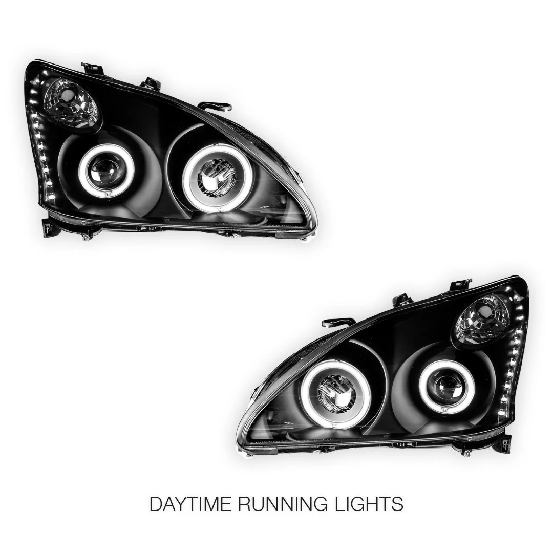 Lexus RX350 GSU30 / MCU35 (2006 - 2008) LED DRL & CCFL-Angel Eyes Projector Headlights LH + RH - Image 2