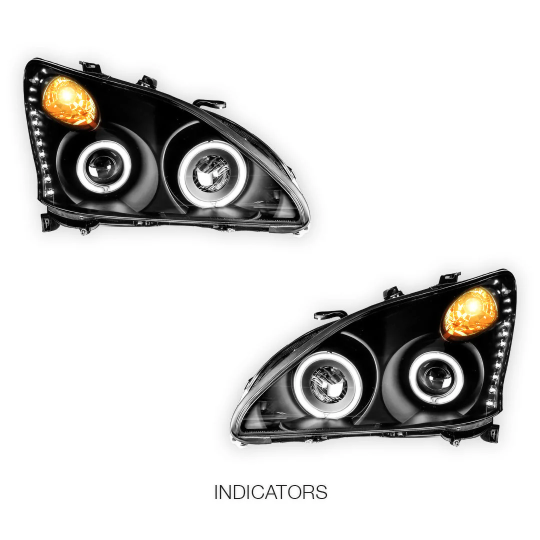 Lexus RX350 GSU30 / MCU35 (2006 - 2008) LED DRL & CCFL-Angel Eyes Projector Headlights LH + RH - Image 3