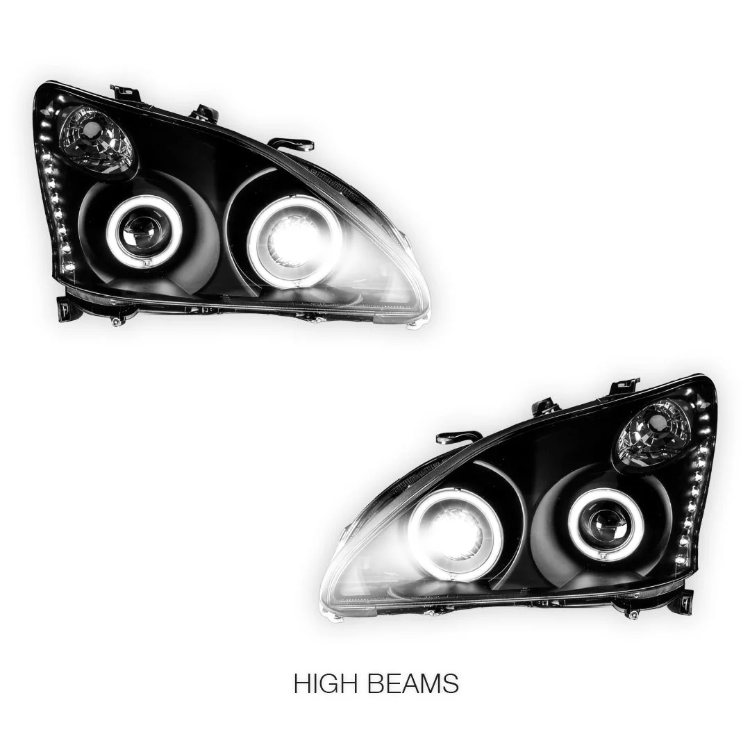 Lexus RX350 GSU30 / MCU35 (2006 - 2008) LED DRL & CCFL-Angel Eyes Projector Headlights LH + RH - Image 5