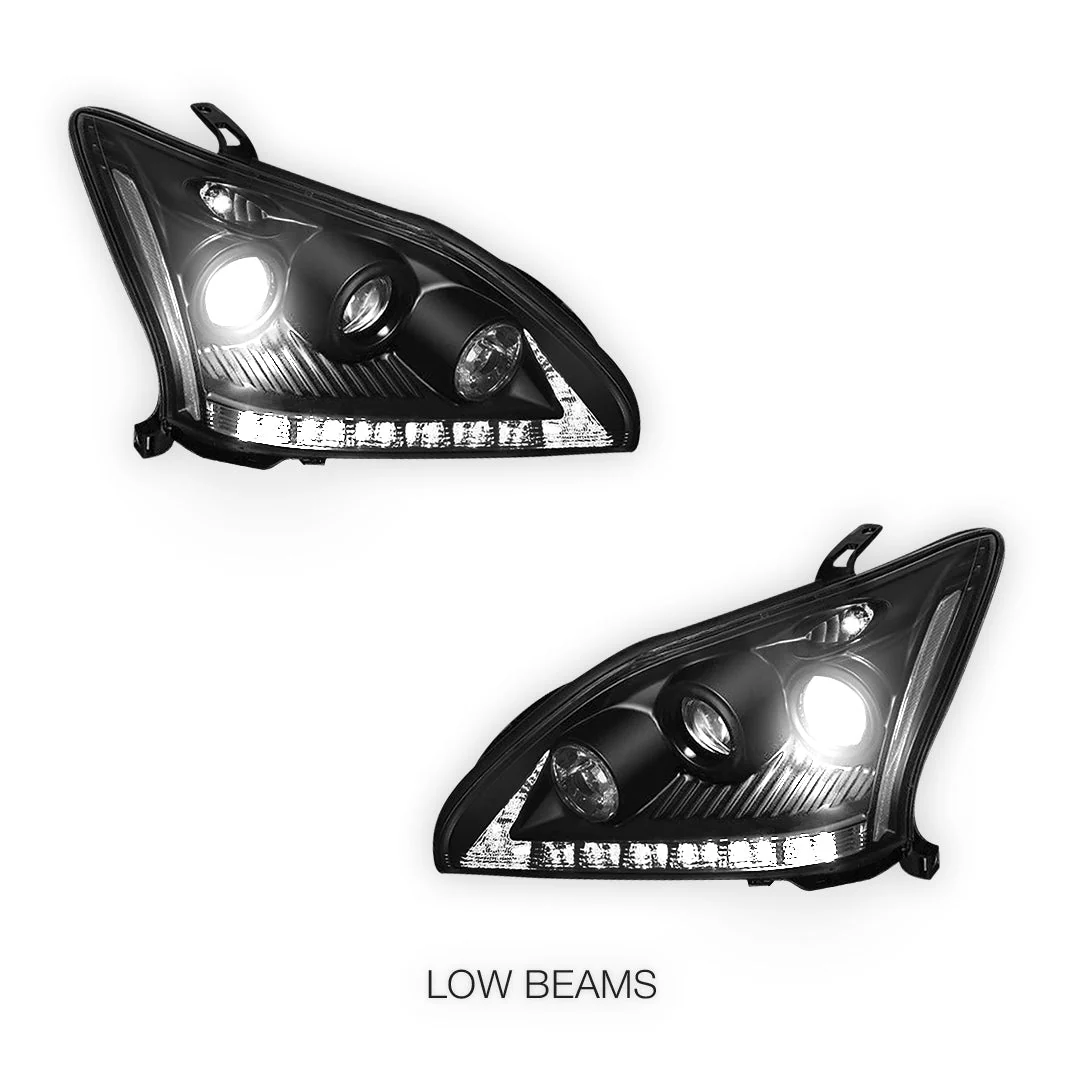 Lexus RX400H MHU33 / MHU38 (2005 - 2008) LED DRL Projector Headlights LH + RH - Image 10