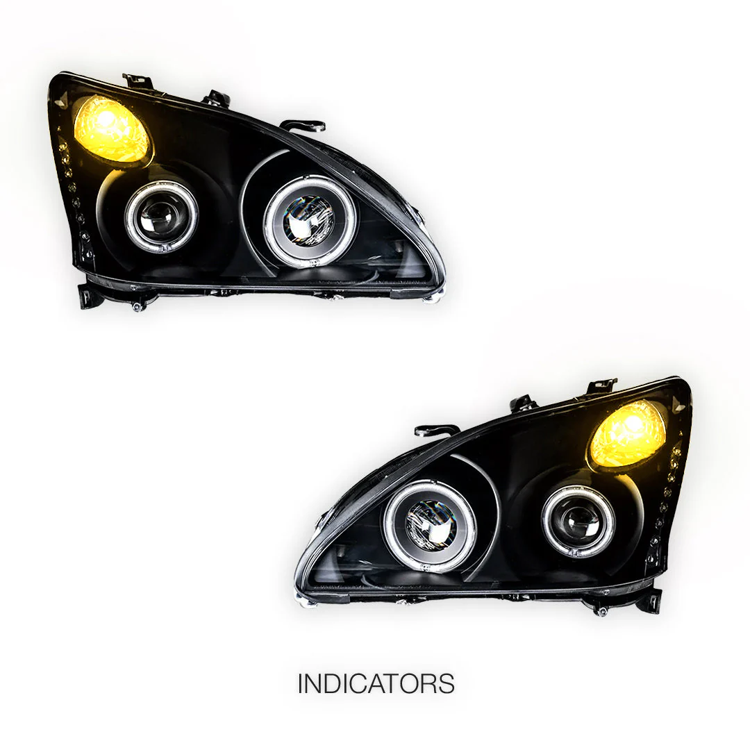 Lexus RX400H MHU33 / MHU38 (2005 - 2008) LED DRL Projector Headlights LH + RH - Image 3