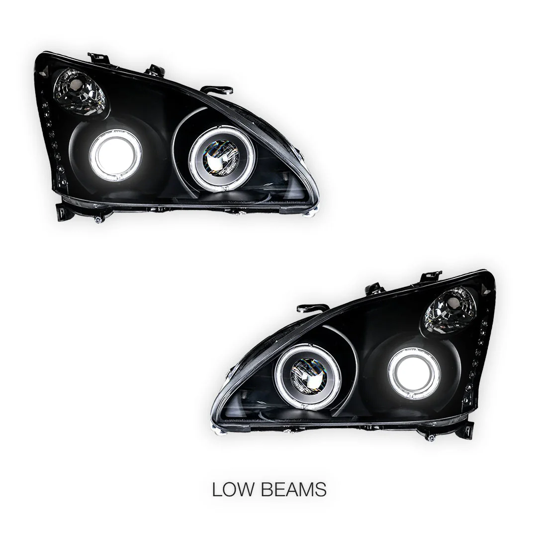 Lexus RX400H MHU33 / MHU38 (2005 - 2008) LED DRL Projector Headlights LH + RH - Image 4