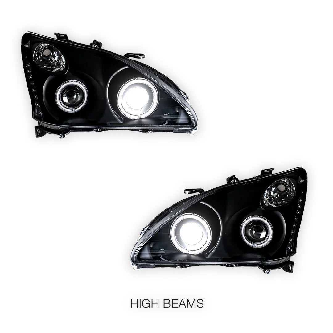 Lexus RX400H MHU33 / MHU38 (2005 - 2008) LED DRL Projector Headlights LH + RH - Image 5